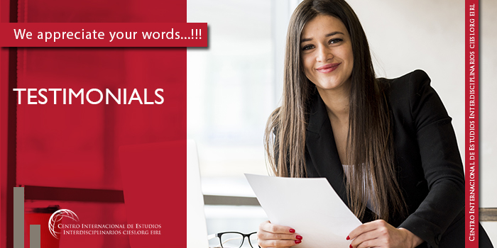 Testimonials CIESI ORG EIRL Testimonials CIESI ORG EIRL